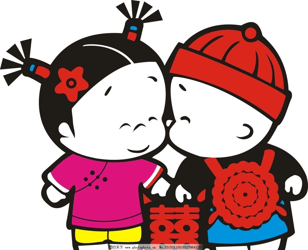 情侣 卡通人物 老公老婆 动漫人物 动漫动画 t恤印花 印花图案 男人