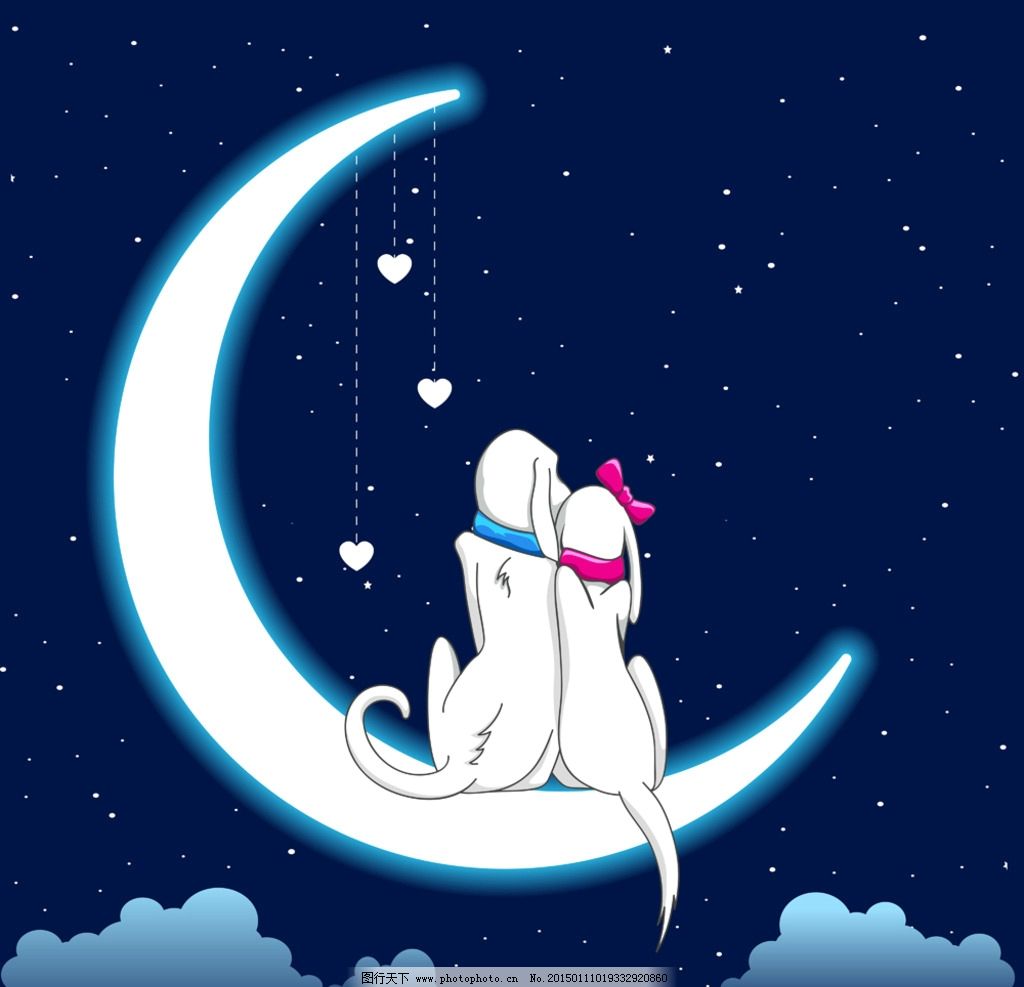 情人节素材 喜庆 节日背景 夜空 月亮 弯月 星空 婚礼 婚庆 喜帖装饰素材 邀请卡 贺卡 卡片 情人节 七夕 欧式情人节 红桃心 红心 心形 心 桃心 爱心 设计 矢量 eps 设计 文化艺术 节日庆祝 EPS