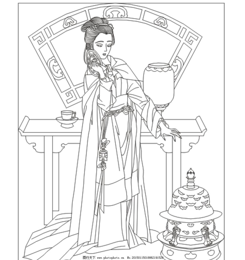 古典美女 线条图 美女 手描图 手绘图 雕刻图 矢量 古装人物 插图 插画 矢量图 人物素材 背景素材 人物设计 中国风 简笔画 黑白人物图 玻璃印花 壁画 雕刻画 手绘人物 仕女图 手绘 鼠绘人物 仙女图 印花图案 古书画 古书插图 设计 文化艺术 传统文化 CDR 矢量 贴花 设计 文化艺术 传统文化 CDR