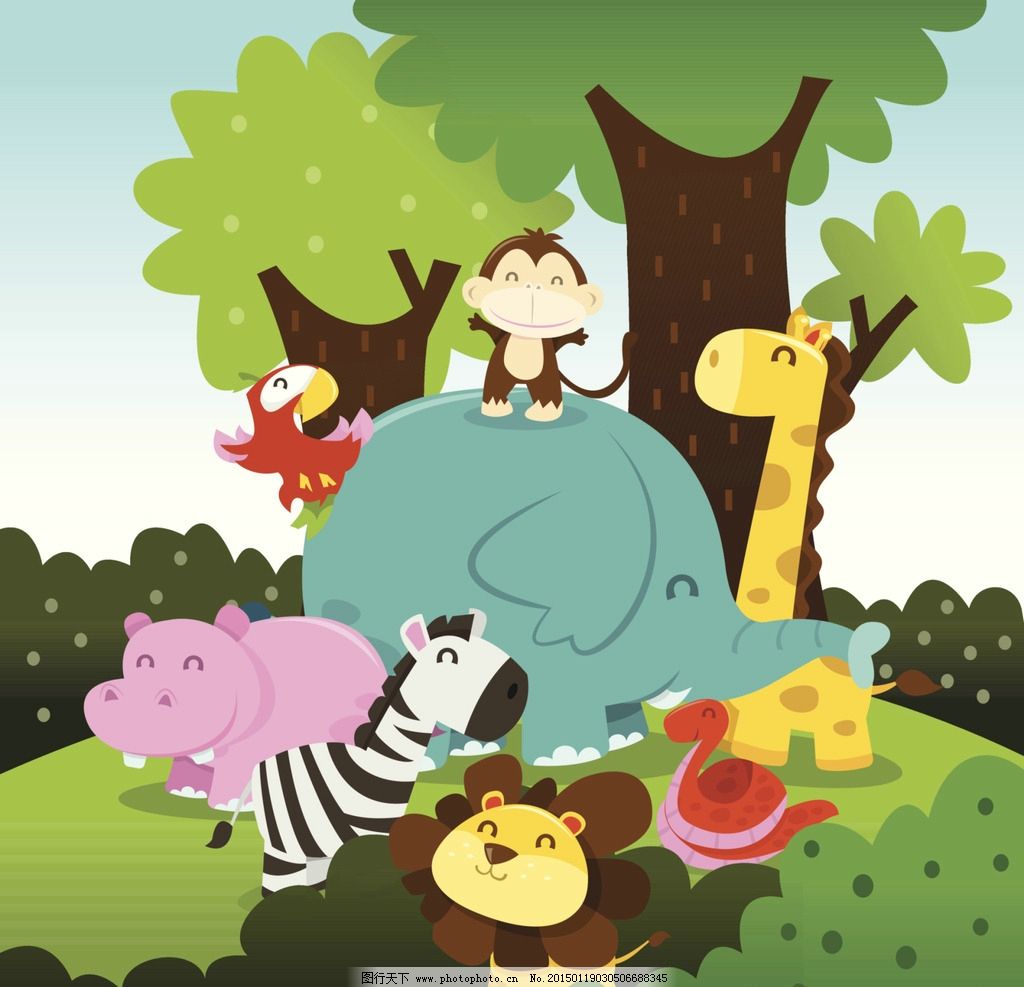 动物的森林派对|插画|儿童插画|丶尤尤 - 原创作品 - 站酷 (ZCOOL)