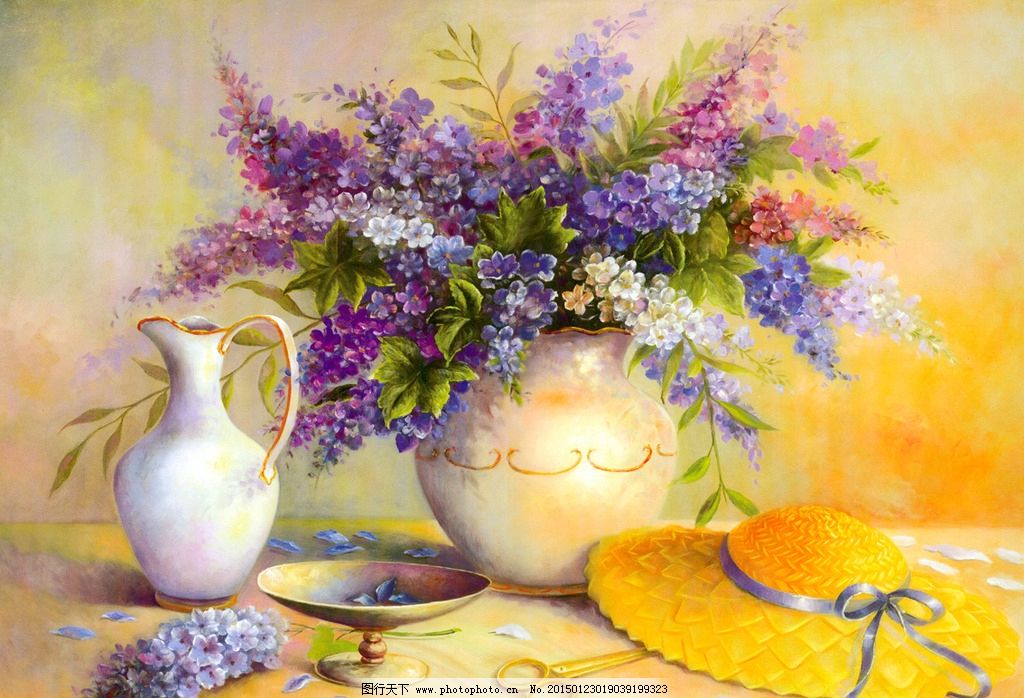 绘画书法 油画 油画花卉 花卉油画 静物油画 花瓶 果瓶 欧式油画