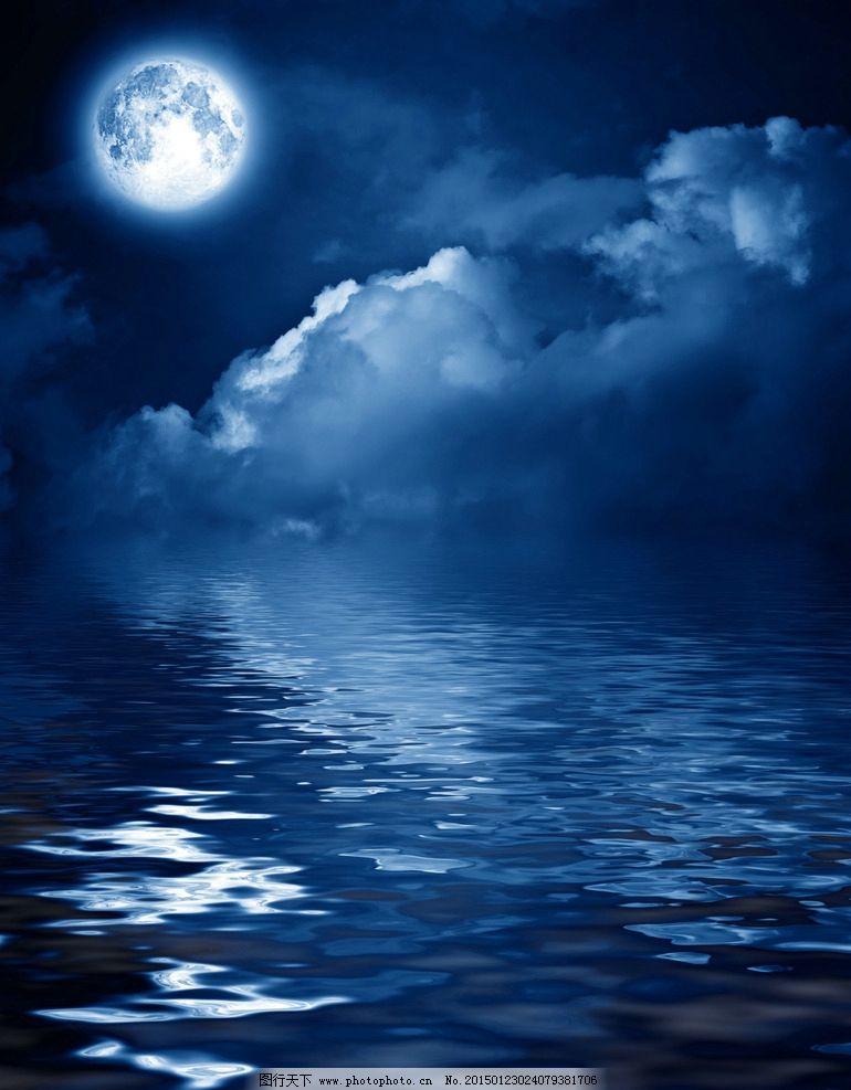 唯美 风景 风光 月亮 月色 夜空 夜晚 设计 自然景观 自然风光 300dpi