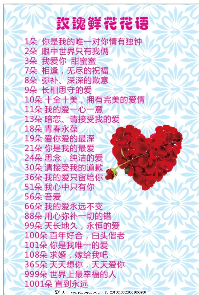 玫瑰鲜花花语图片,玫瑰花语-图行天下图库