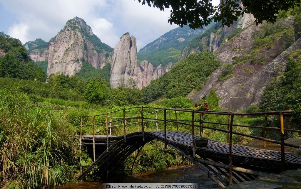雁荡山 唯美 风景 风光 旅行 浙江 温州 自然 险峻 木桥 摄影
