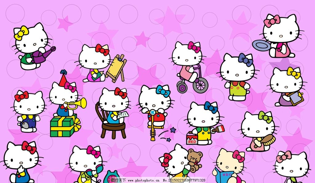 hello kitty粉色简笔画-hello kitty猫简笔画|蜡笔小新简笔画步骤