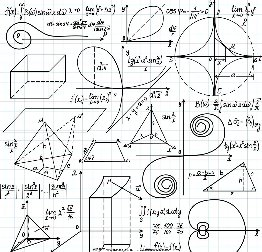 数学方程式 理工数字挂钟表 时尚创意 艺术石英