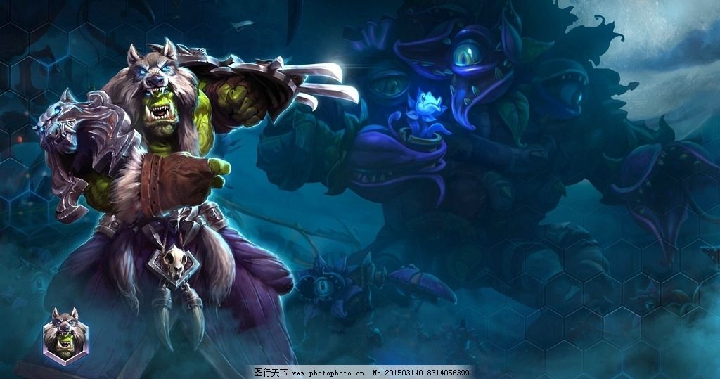 魔兽wow兽人高清壁纸图片,魔兽世界战争动漫动画-图行天下图库