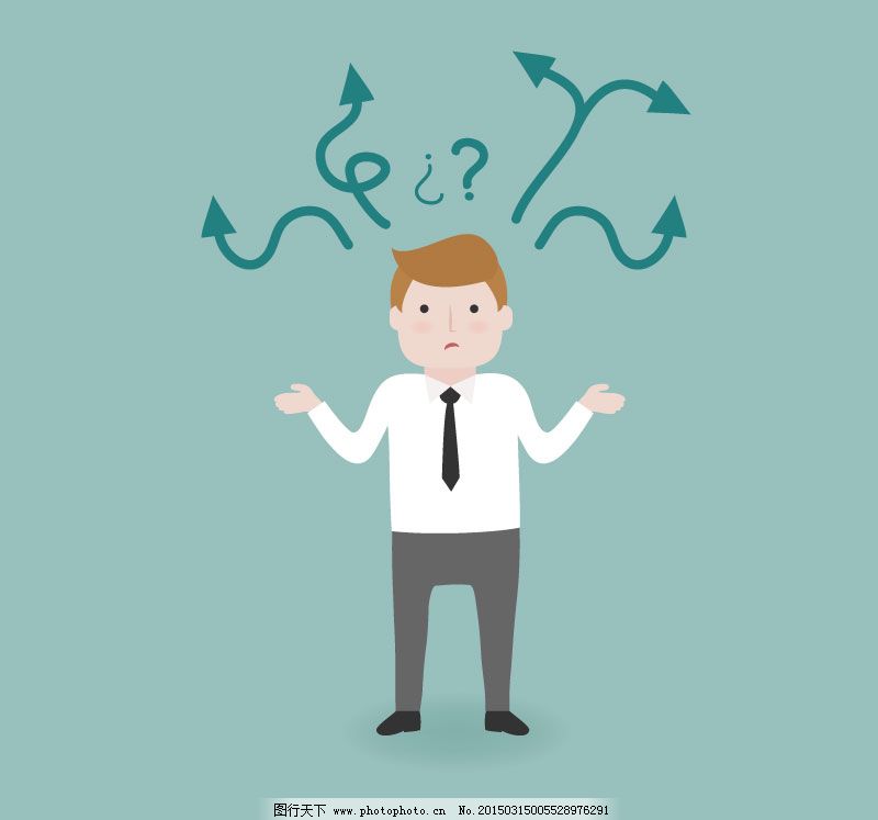 疑惑的商务男子矢量素材,疑惑的商务男子矢量素材免费下载-图行天下图库