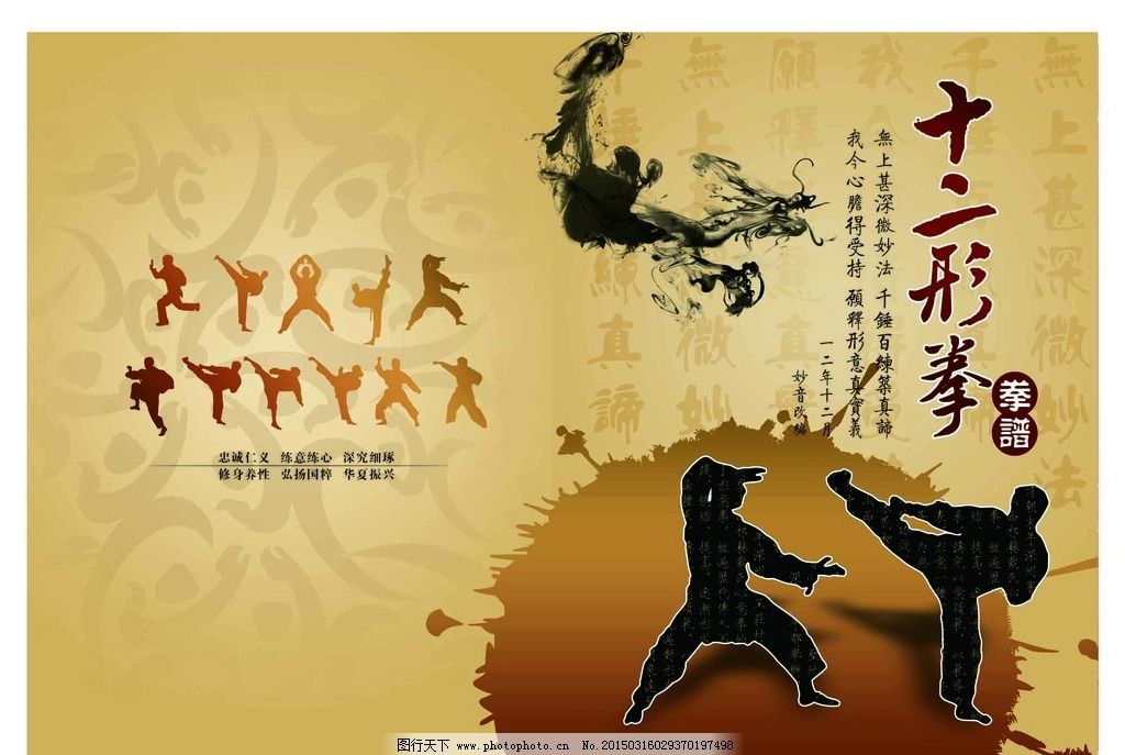 封面设计 太极拳谱 太极 祥云 金色 武术 拳谱 内页 书 模板 人物矢量 黑色背景 封面 封底 广告设计 画 册设计 300DPI PSD 设计 广告设计 画册设计 300DPI PSD