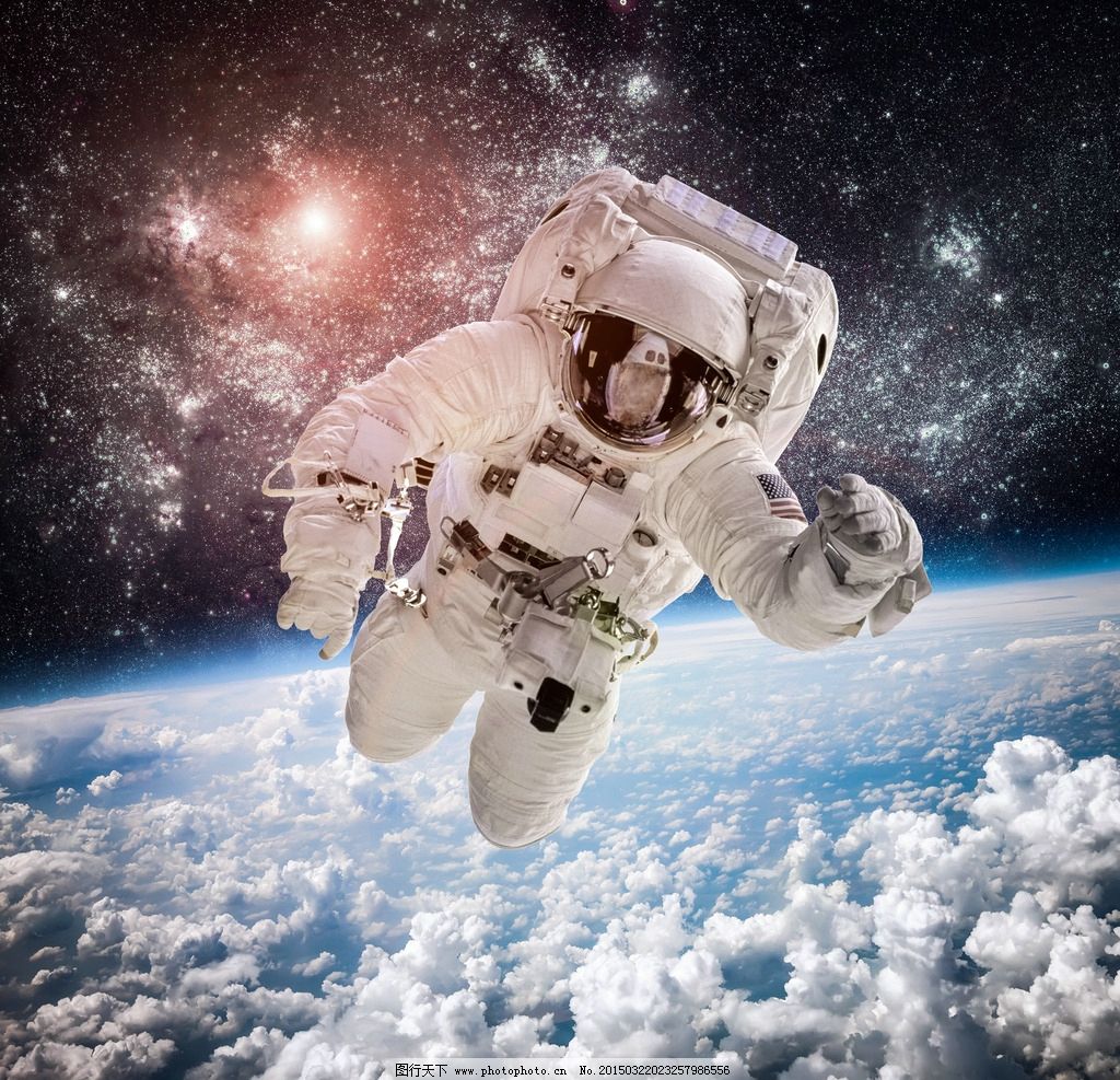 中国航天日宇航员飞向银河宇宙插画图片-千库网