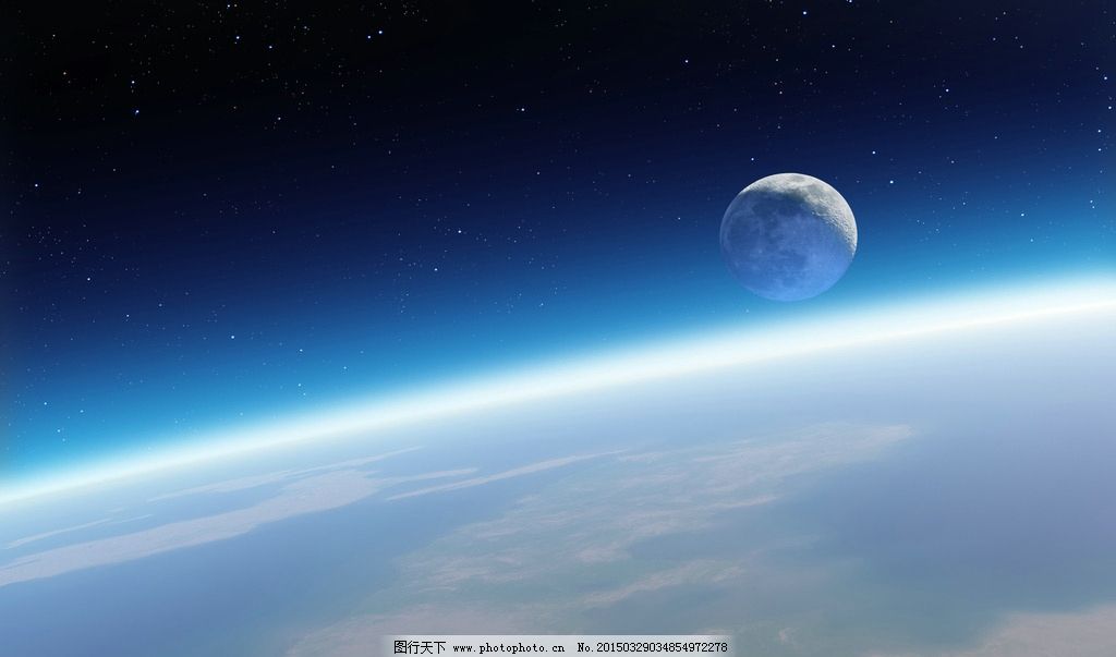 地球 月亮 星空 天体 圆月 摄影 自然景观 自然风景 72dpi jpg图片