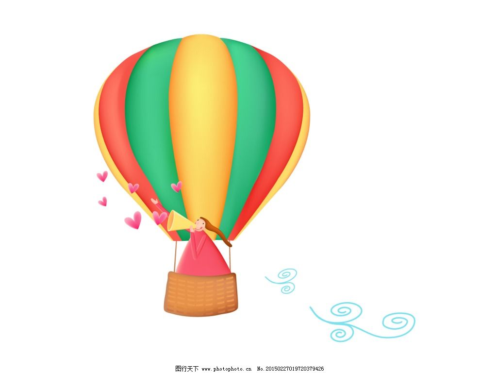 创意爱心热气球贺卡图片素材-编号25014708-图行天下
